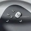 1000 Piezas de Decoraciones de Moños para Uñas de Aleación Mixta, Moños de Cinta Huecos, Pedrería Plateada para Uñas, Al por Mayor