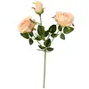 Ramo de Plástico de San Valentín con Rosas Decoración para el Hogar Flores Artificiales Sala de Estar Mesa de Comedor Arreglo Floral Decoración con Flores Secas