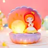 Serie Princesa Sirena del Océano Princesa Concha de Perla Atmósfera Lámpara de Estrella Adorno Pequeño de Escritorio Lámpara de Iluminación para Dormitorio