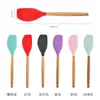 Raspador Grande Integrado de Silicone Raspador Grande de Silicone de Cor Sólida Espátula para Bolo Faca para Misturar Creme