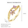 Cross-border S925 Sterling Silver Geometric Round Ring Feminino Light Luxury Zircon Butterfly Ring Europeu e Americano Moda All-match Jewelry