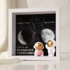 Conjunto de Porta-Retratos Estéreo com Flores Secas Vazadas Mesa 8 polegadas Planta Casca de Argila Espécime de Inseto Porta-Exibição de Fotos DIY Feito à Mão