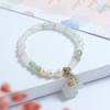 Pulsera de jade dorado de Xinjiang jade de Tianshan pulsera de jade natural para mujer 108 cuentas de Buda pulsera multicírculo transmisión en vivo productos de alta calidad