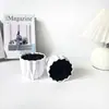 Maceta de plástico minimalista nórdica para jardinería casera, arreglo de plantas artificiales, patrón de plegado creativo, decoración DIY para bonsái