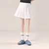 TUTU Elefantinho Roupas Infantis Saia para Meninas 2026 Verão Nova Saia Plissada Infantil Estilo College Saia Curta Roupa de Verão