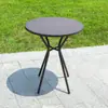 Mesa Pequena e Cadeiras para Varanda Conjunto de Chá Lazer Conjunto de Mesa e Cadeiras para Exterior Loja de Chá com Leite Mesa Externa de Vidro Temperado com Efeito Ondulado