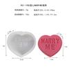 Vela Aromática de Corazón de Letra Molde de Yeso de Silicona DIY Día de San Valentín Corazón Jabón Hecho a Mano Mousse Molde para Pastel