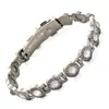 Europeu e Americano Transfronteiriço Mais Vendido Moda Luxo Leve Linha Única Forma de Coração Toda em Diamante Magnético Pulseira Joia Pulseira de Casal Joia Atacado