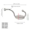 Colgador de metal para pared con agujero, perchero negro para abrigos y sombreros, individual, aleación de zinc de lujo ligero, perchero para armario