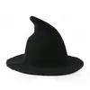 Sombrero de Bruja Puntiagudo de Halloween, Plegable, Estilo Hip-Hop, Suministro Transfronterizo Europeo y Americano, Sombrero de Mago de Gasa de Algodón Hip-Hop, Venta al por mayor del fabricante
