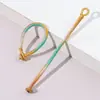 Llavero Anillo de Nudo de Diamante con Gradiente de Colores Encanto para Bolso DIY Adorno Decorativo para Bolsita Colgante