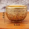 Adornos de Copa de Vino en Relieve Decoración de Mesa de Vino para el Hogar Regalos al por Mayor Gran Cantidad Excelente Precio Artesanías de Copa Baifu de Latón Escritorio