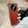 Aplicable a la Funda para Teléfono Honor Magic V5, Bisagra Doble Magnética, Revestimiento de Piel Electroplateado Extraordinario, Cubierta Protectora Plegable de Lujo Ligero