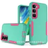 Capa de celular para o Samsung A14 5G 2 em 1 anti-queda com combinação de cores capa rígida tipo otter