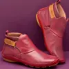 Zapatos de Mujer de Talla Grande Transfronterizos Europeos y Americanos Otoño e Invierno Casuales para Mujer Velcro Suela Plana Piel Suave Botines de Comercio Exterior Talla Grande Disponibles al por Mayor