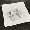 Pendientes de Estilo Cruzado de Dos Formas para Niña de Ballet para Mujeres con Sentido del Diseño Elegantes y Versátiles Pendientes de Gama Alta