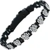 Pulsera magnética de moda europea y americana, superventas transfronteriza, lujo ligero, trébol de la suerte, aleación con incrustaciones de diamante, pulsera de joyería magnética de una sola fila para mujer