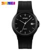 Skmei moderno de moda Red popular pequeño blanco de cuarzo impermeable delgado para estudiantes mujeres coreano simple de escala reloj de pulsera