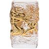 Xícara de Chá de Vidro com Design de Dragão Dourado, Xícara Mestra de Vidro Resistente ao Calor, Xícara Única, Xícara de Chá Pequena Criativa, Presente de Negócios