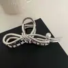 Pinza Metálica para el Cabello con Lazo Estilo Coreano 2026 para Mujer, Tamaño Grande, Sensación de Alta Gama, Accesorio para el Cabello para Recogidos en la Parte Trasera de la Cabeza, Pinza de Tiburón