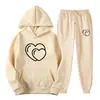 Conjunto de Jaqueta e Calça Esportiva Casual de Cor Sólida Masculino Europeu e Americano Transfronteiriço Outono/Inverno 2023 Moletom Pulôver Masculino