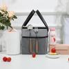 Nova lancheira quadrada portátil quente para exterior transfronteiriça, bolsa de isolamento térmico para almoço em folha de alumínio espessa, bolsa para lancheira, atacado