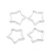 Anel Quadrado de Liga de Desenho Animado com Moldura de Contas Estrela de Cinco Pontas Anel de Contas para Pulseira DIY Feita à Mão Material Espaçador de Contas para Pulseira
