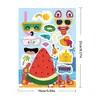 Nuevo Verano Transfronterizo Colorido Niños Animación Dibujos Animados Familia Interactivo Educativo Rompecabezas DIY Pegatinas para la Cara Pegatinas de Frutas