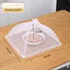Ventas Directas de Fábrica Blanco Grande Cuadrado Plegable Cubierta para Verduras Removible y Lavable Malla Cubre Alimentos Cubre Mesa de Comedor Cubierta a Prueba de Insectos