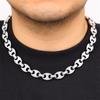 Collar de Hip-Hop Transfronterizo Promocional Cadena Cubana Full Diamante Conjunto de Joyería para Hombre de Moda Europeo y Americano Full Diamante En Stock Tres