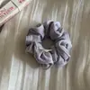 Goma para el pelo tipo scrunchie de color sólido estilo macarrón coreano, Suave y versátil, No daña el cabello, Alta elasticidad, Goma para coleta informal