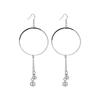 Pendientes de círculos múltiples con personalidad de metal exagerada, aretes geométricos irregulares, joyería transfronteriza entre Europa y Estados Unidos.