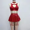 2023 Nuevo Comercio Exterior Caliente Encaje Sexy Traje de Lencería Sexy Traje de Sujetador Color Sólido Cuero