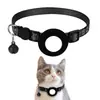 Colar para Gato com Sino para Airtag Mais Vendido na Amazon Cross-Border, Colar de Silicone com Pegada Refletora, Colar de Posicionamento Anti-Perda