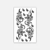 Tatuagens Adesivas de Henna Floral Semi-Permanentes Populares Transfronteiriças para o Dorso da Mão para Festivais Tatuagem de Henna