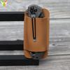 Funda de cuero horizontal doble para cuchillos, bolsa de almacenamiento para cuchillos de camping al aire libre, funda portátil para cuchillos de fruta, funda plegable para cuchillos