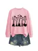 Amazon eBay sitio independiente de moda y único para mujer, recipiente químico de cinco frascos, sudadera floral otoño-invierno para comercio exterior