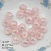 Joias diy cristal gelo rachado contas soltas pulseira furo reto acessórios com contas anel de cabelo corda de cabelo através do furo contas material