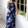 Camisón holgado de algodón y seda con estampado para mujer, ropa de casa, informal, sexy, vestido largo, falda, pijama, nuevo estilo de primavera