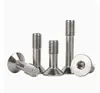 Tornillos prisioneros de cabeza avellanada de acero inoxidable 304 con hexágono interior DIN7991, tornillos semihilo no extraíbles M2-M8
