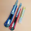 Faca de arte material de escritório faca de papelaria aço inoxidável tamanho pequeno faca de arte colorida apontador de lápis para estudantes