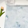 Nuevo Estilo Chino Impresión Digital Aguja de Pino Azul Neblina Brocado Tela de Algodón Estilo Étnico Vestido Cheongsam Top Tela Dinastía Han