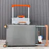 Maleta de viaje con marco de aluminio exportada, femenina, 20 contraseñas, para abordar, silenciosa, ruedas universales, manija extensible ancha, maleta de trolley, masculina, 24 piezas