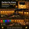 Nuevas luces solares para barandillas exteriores transfronterizas, luces para pasillos, luces para escalones de vallas y muros, luces de escalones coloridas para patios de villas