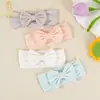 Nuevo accesorio para el cabello infantil transfronterizo europeo y americano: Diadema ancha de nailon con lazo, no ajustada, para bebés y niños pequeños, para proteger la fontanela
