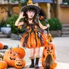 Cosplay Bruja Calabaza Lolita Flor Brote Falda Niñas Halloween Traje de Niños Diablillo Vampiro Princesa