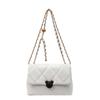 Nuevo de primavera cadena de rombos grandes estilo Chanel bolso elegante para mujer hombro bandolera portátil gran capacidad pequeña bola dorada bonito