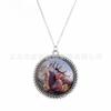 Collar en Blanco para Transferencia Térmica Cuentas de Vidrio Colgante de Metal Foto Personalizada Collar de Metal en Blanco Collar de Cristal