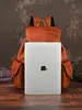 Mochila Retro Transfronteriza para Hombre de Primera Capa de Piel de Vaca Original Cuero Genuino Frotado a Mano Bolso de Viaje Casual de Cuero Curtido Vegetal