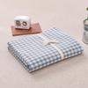Algodón Puro algodón lavado estilo japonés sábana sin estampado pieza única algodón puro teñido con hilo tela individual doble edredón para dormitorio de estudiante funda de almohada individual